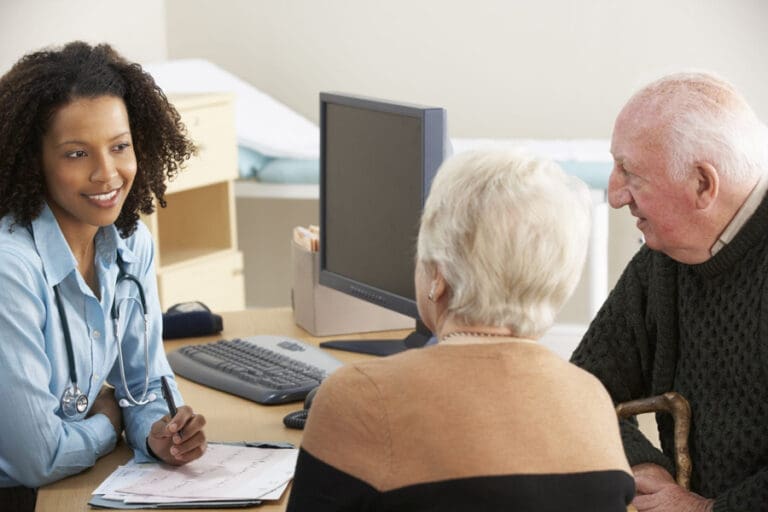 GP with elderly couple